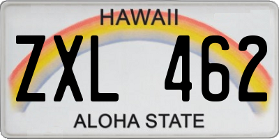 HI license plate ZXL462