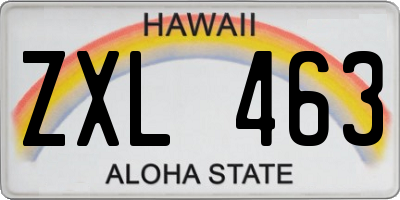 HI license plate ZXL463