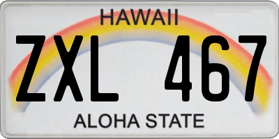 HI license plate ZXL467
