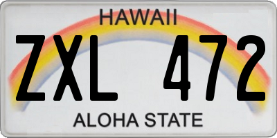 HI license plate ZXL472