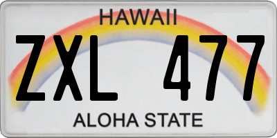 HI license plate ZXL477