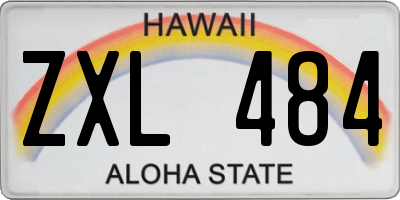 HI license plate ZXL484