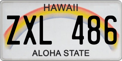 HI license plate ZXL486