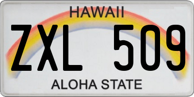 HI license plate ZXL509