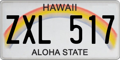 HI license plate ZXL517