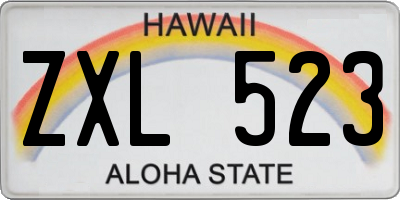 HI license plate ZXL523
