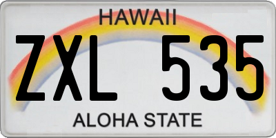 HI license plate ZXL535