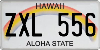 HI license plate ZXL556