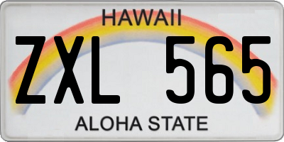 HI license plate ZXL565