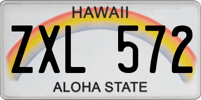 HI license plate ZXL572