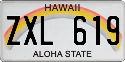 HI license plate ZXL619