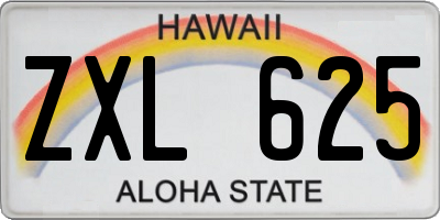 HI license plate ZXL625