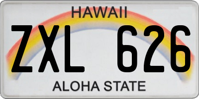 HI license plate ZXL626