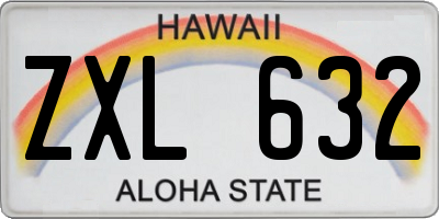 HI license plate ZXL632