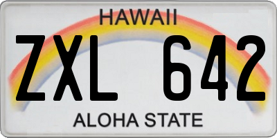 HI license plate ZXL642