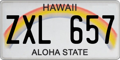 HI license plate ZXL657
