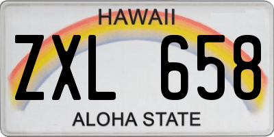 HI license plate ZXL658