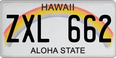 HI license plate ZXL662