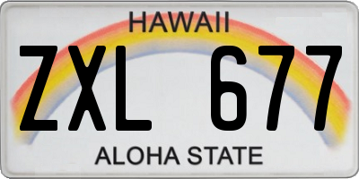 HI license plate ZXL677