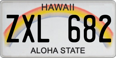 HI license plate ZXL682