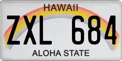 HI license plate ZXL684