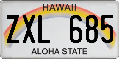 HI license plate ZXL685