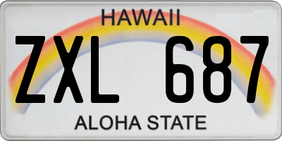 HI license plate ZXL687