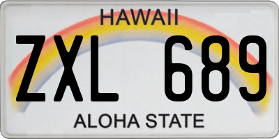 HI license plate ZXL689
