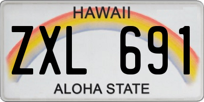 HI license plate ZXL691