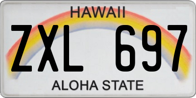 HI license plate ZXL697