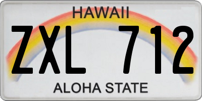 HI license plate ZXL712