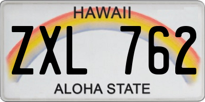 HI license plate ZXL762