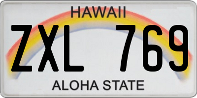 HI license plate ZXL769