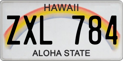 HI license plate ZXL784