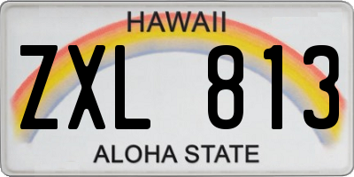 HI license plate ZXL813