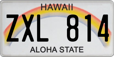 HI license plate ZXL814