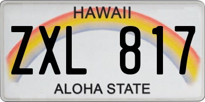 HI license plate ZXL817