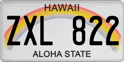 HI license plate ZXL822