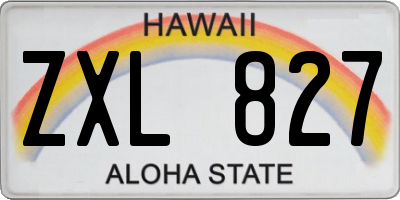 HI license plate ZXL827