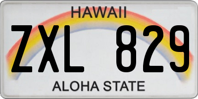 HI license plate ZXL829