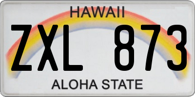 HI license plate ZXL873