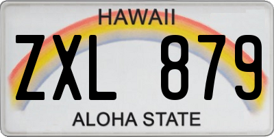 HI license plate ZXL879