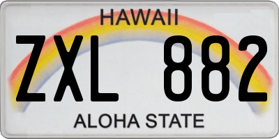 HI license plate ZXL882