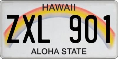 HI license plate ZXL901