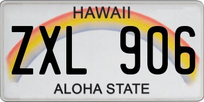 HI license plate ZXL906