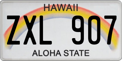 HI license plate ZXL907