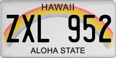 HI license plate ZXL952