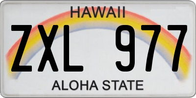 HI license plate ZXL977