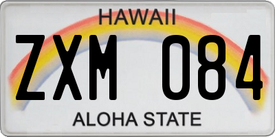 HI license plate ZXM084