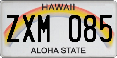 HI license plate ZXM085